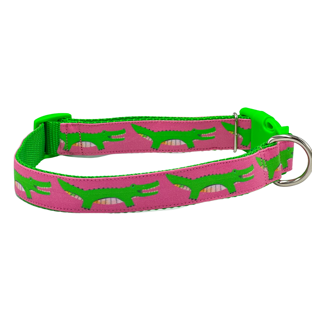 Lime and Pink Preppy Alligator