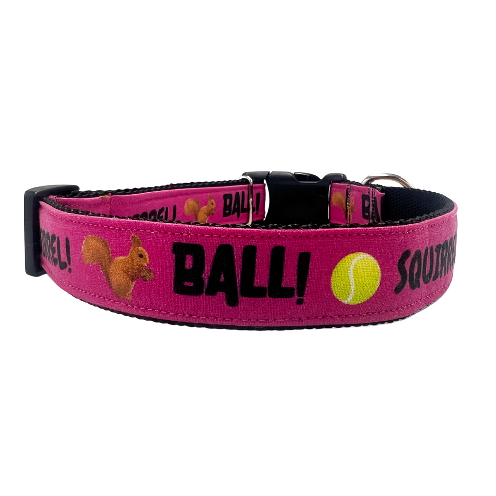 Ball! Squirrel! in Hot Pink
