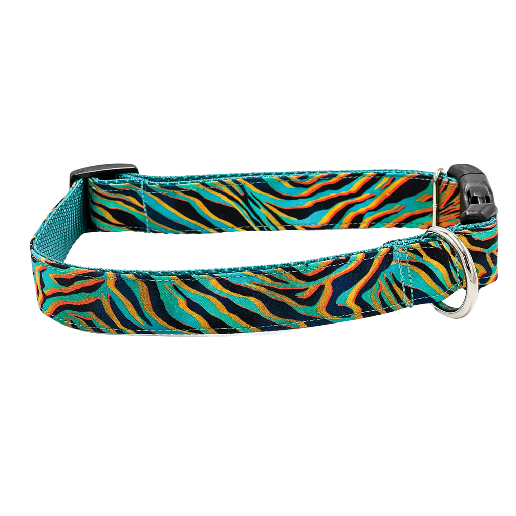 Gold and Teal Zebra
