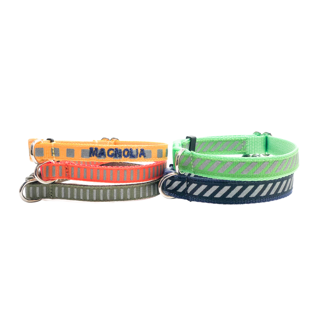 Night Safety Reflective Cat Collar - Personalized option available