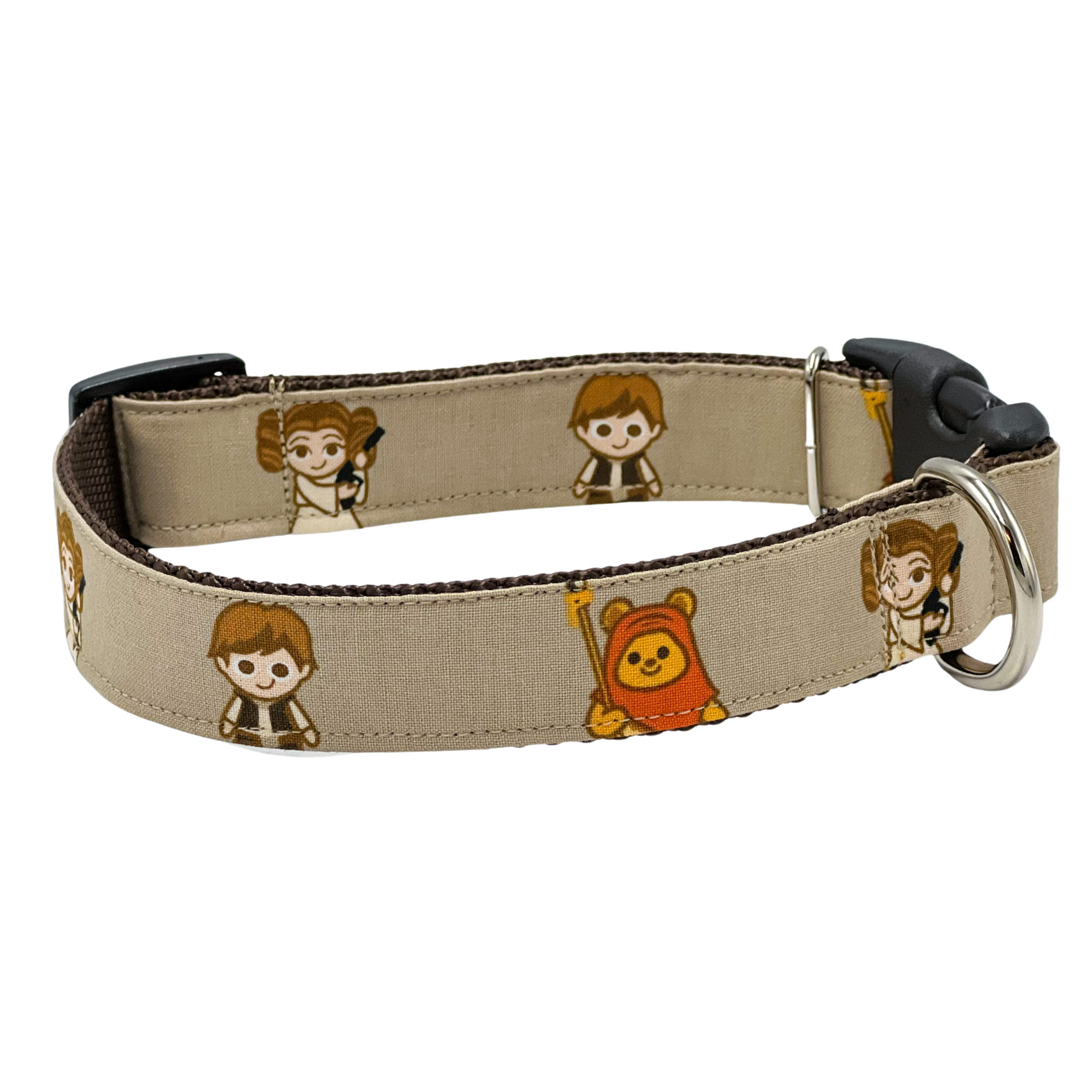 Star Wars Dog Collar with Princess Leia and Ewok