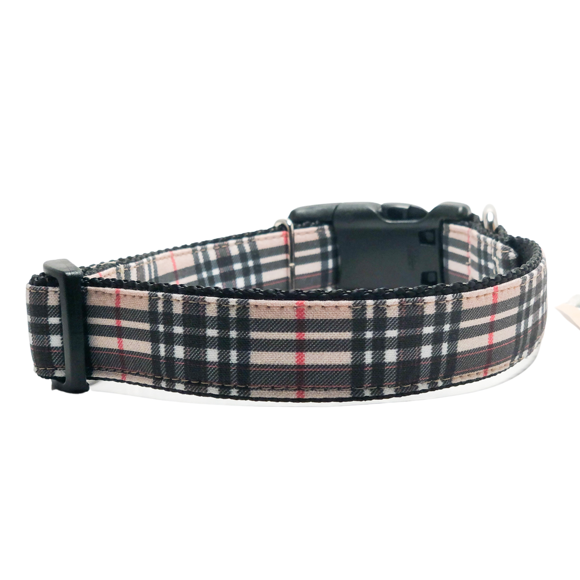 Burberry plaid top dog collar