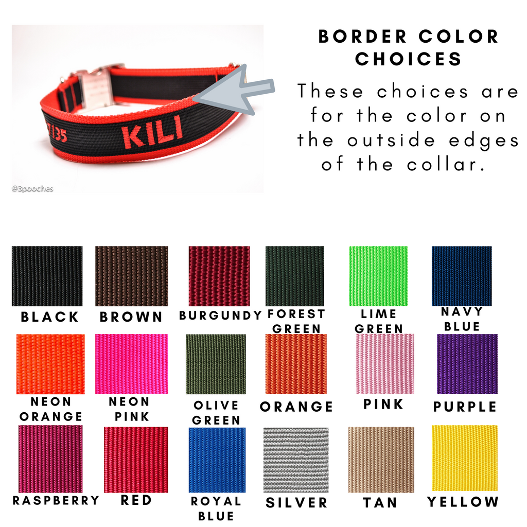 Wide Width Solid 2-Color Personalized Buckle or Martingale