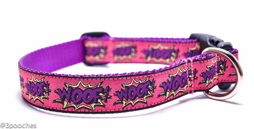 WOOF! in Pink and Purple